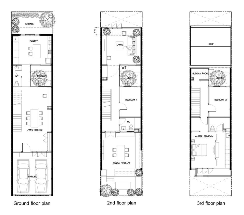 24 - Thi công thiết kế nhà phố 3 tầng tiện nghi, hiện đại tại Đà Nẵng