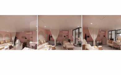 Thiết kế và thi công tiệm nail salong tóc Đà Nẵng.