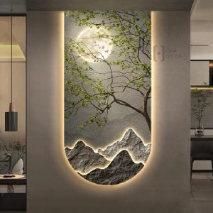 Tranh Tráng Gương 3D Led Phong Cảnh