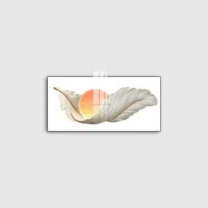 Tranh 3d Led Lông Vũ Đồng Hồ