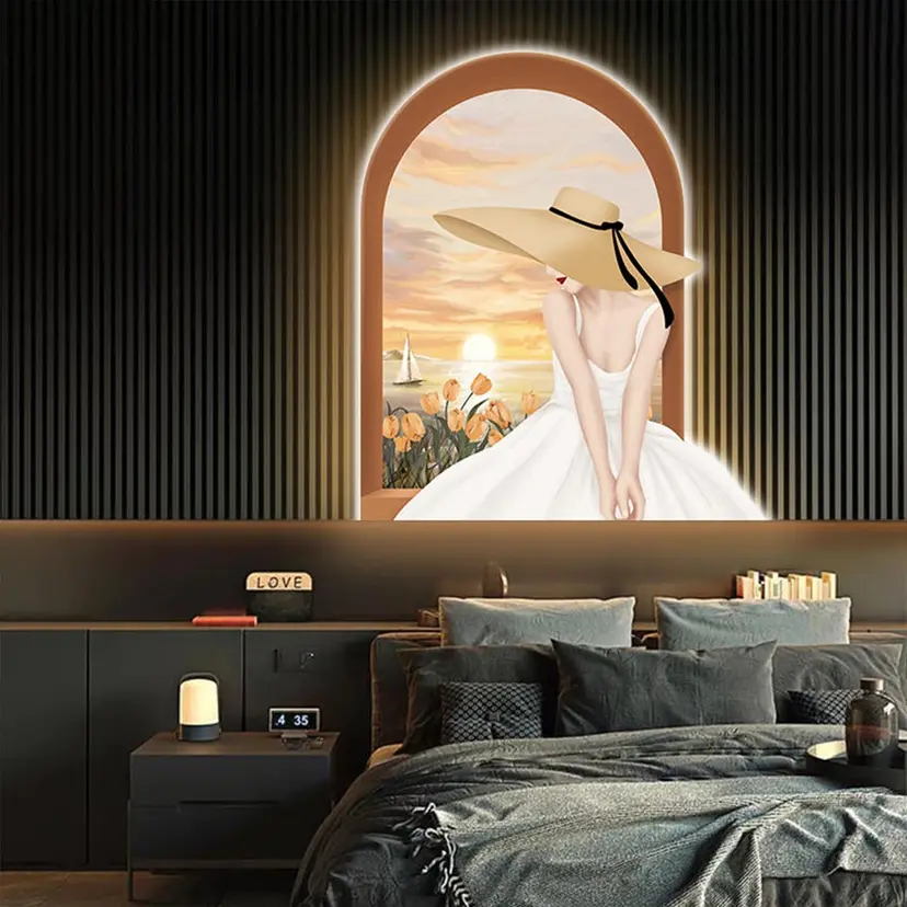 tranh LED 3D đính đá ở Hài Phòng