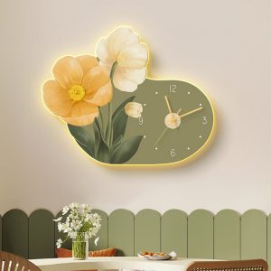 Tranh Đồng Hồ 3D Led Cắt Khung Ngang
