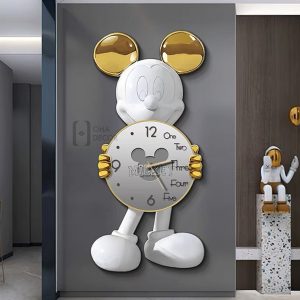 Tranh Treo Tường Đồng Hồ Đèn 3D LED Mickey