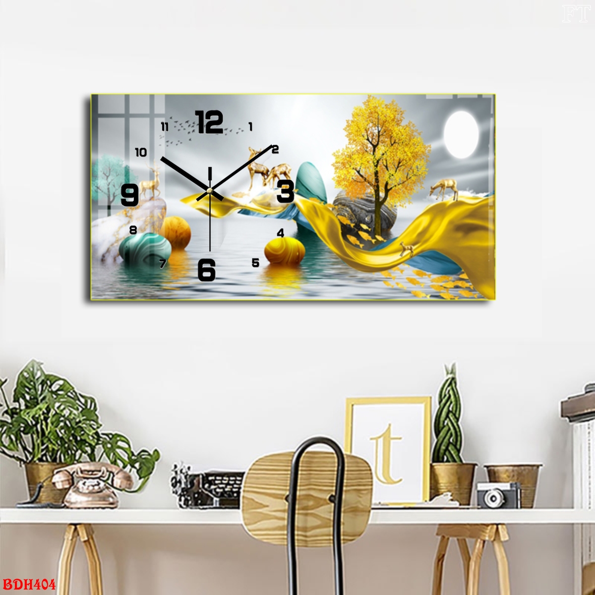 BDH404 - Đồng Hồ Tranh Tráng Gương Quảng Ngãi