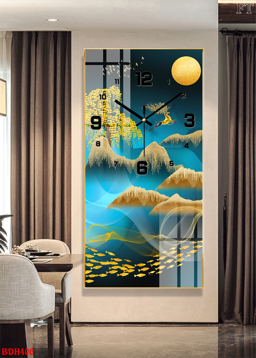 BDH406 - Đồng Hồ Tranh Tráng Gương Quảng Ngãi