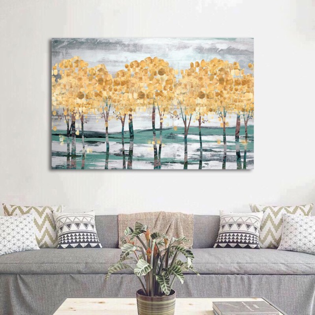 Tranh canvas tràn viền Sài Gòn cây cối