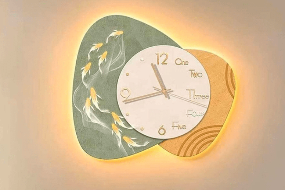 Tranh đèn led treo quán cafe Nam Định hình đồng hồ