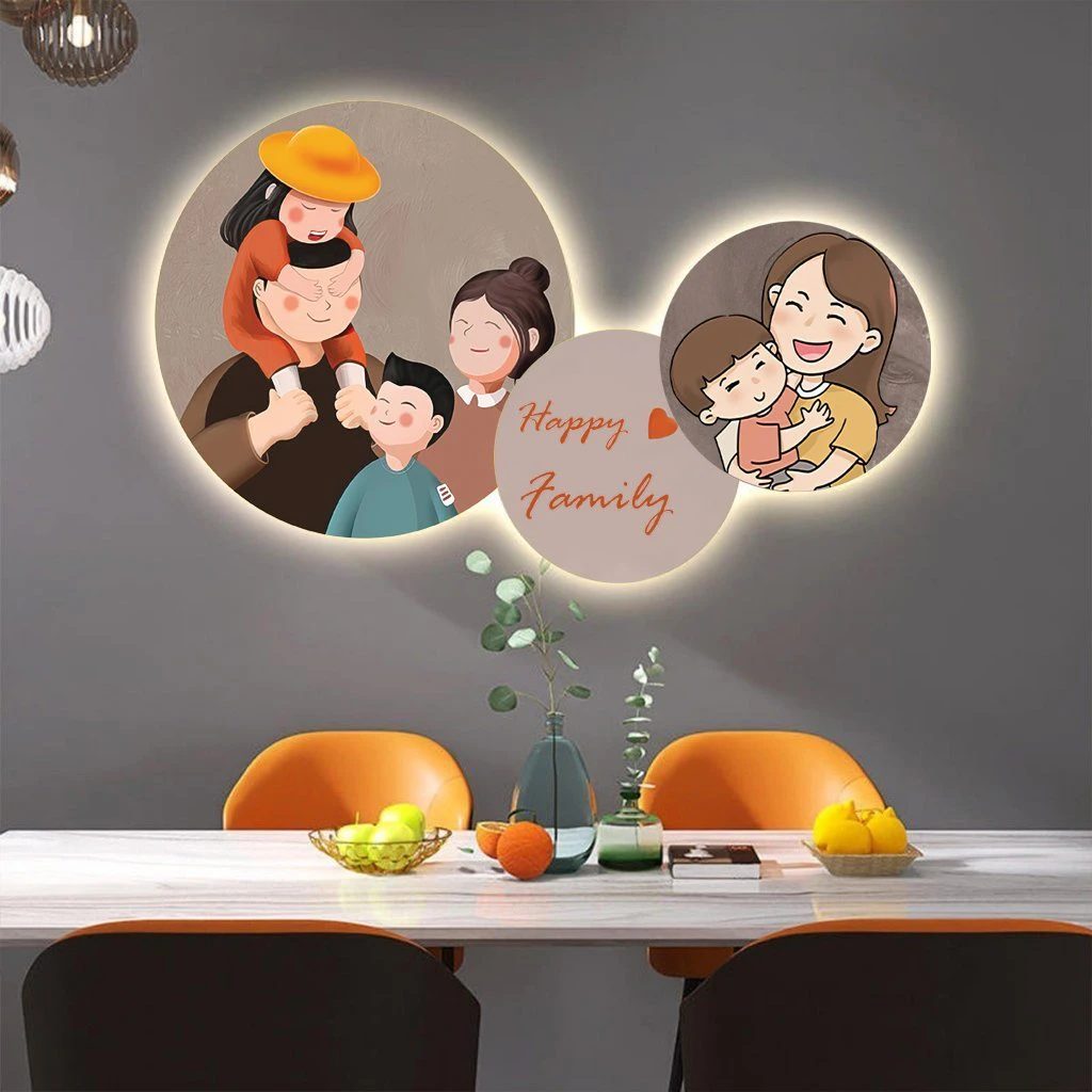 Tranh đèn LED ảnh gia đình ở Quy Nhơn
