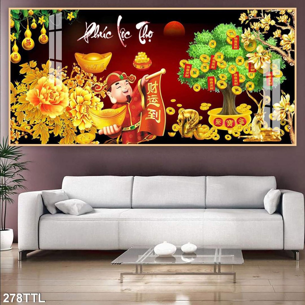 Tranh tráng gương phúc lộc thọ ở Sài Gòn Tranh tráng gương phúc lộc thọ hình ảnh