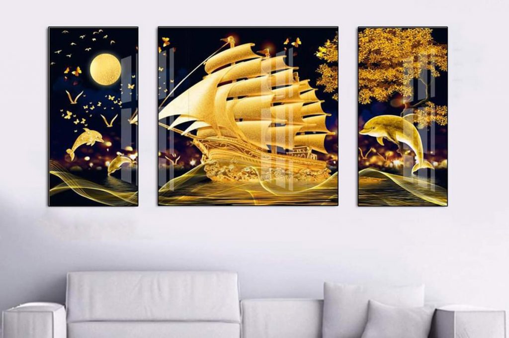 Tranh tráng gương thuận buồm xuôi gió ở Đà Nẵng Tranh tráng gương thuận buồm xuôi gió phong thủy