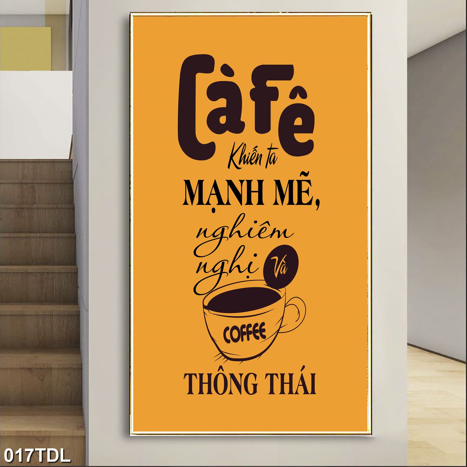 017TDL 5 - Tranh treo quán cafe, trà sữa