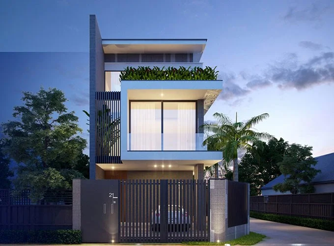 20 1 4 - Những mẫu thiết kế nhà phố 2 tầng đẹp nhất năm 2022