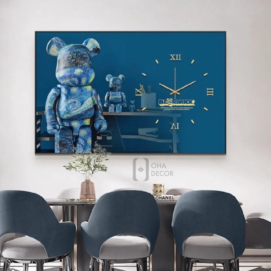 SKU-0101-7-2.jpg SKU 0101 7 2 - Tranh Đồng Hồ Gấu BaerBrick 3D Led