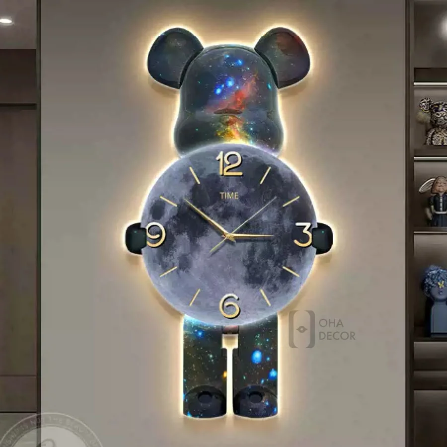 Tranh trang guong 3d led gau bearbrick ohadecor 2 4 - Tranh Tráng Gương 3D Led Gấu BearBrick