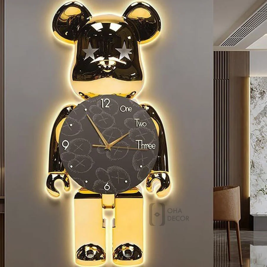 Tranh trang guong 3d led gau bearbrick ohadecor 3 4 - Tranh Tráng Gương 3D Led Gấu BearBrick