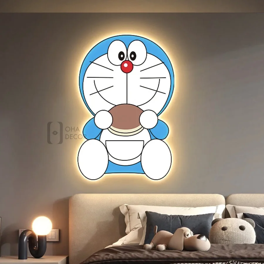 tranh trang guong 3d led doremon ohadecor 2 - Tranh Tráng Gương 3D Led Doremon