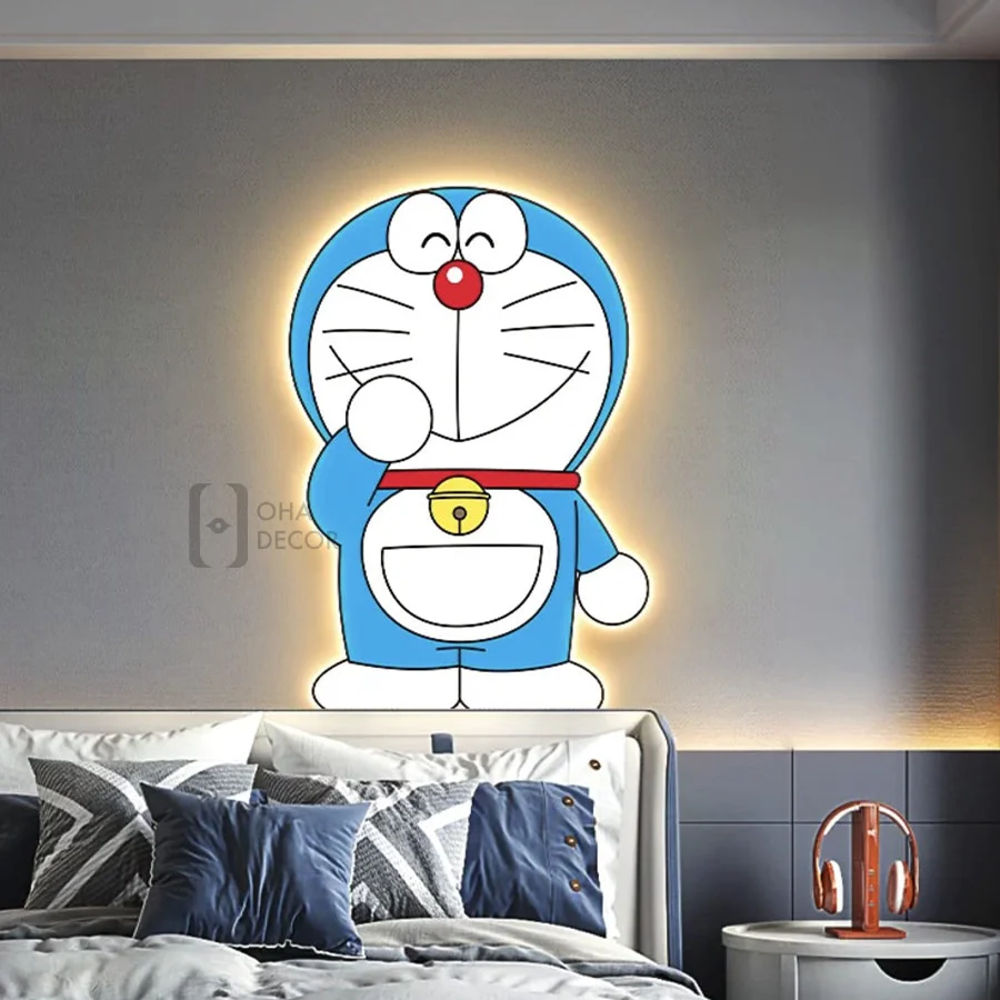 tranh trang guong 3d led doremon ohadecor 3 1 - Tranh Tráng Gương 3D Led Doremon