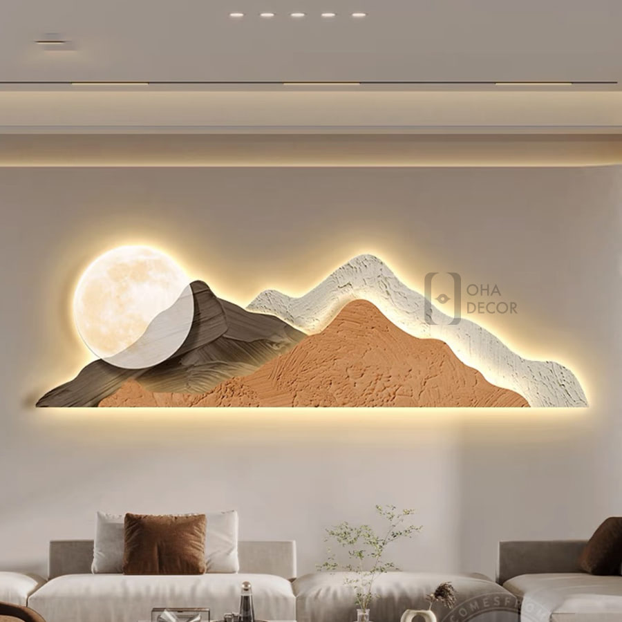 tranh trang guong 3d led nui doi phong canh ohadecor 3 1 - Tranh Tráng Gương 3D Led Núi Đồi Phong Cảnh