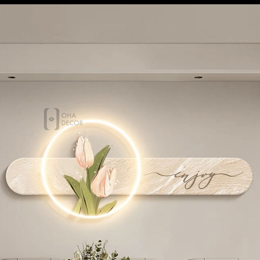 tranh trang guong led 3d hoa tulip 2 1 - Tranh Tráng Gương LED 3D Hoa Tulip