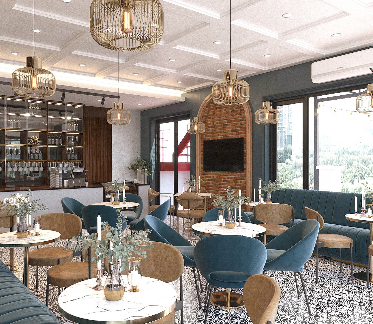 mẫu quán cafe sang trọng 300m2 chỉ 270 triệu ở Vũng Tàu