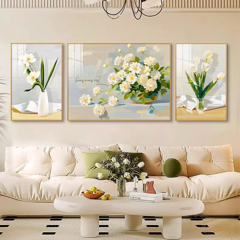 tranh tráng gương ở Sài Gòn mẫu cây cỏ mùa xuân