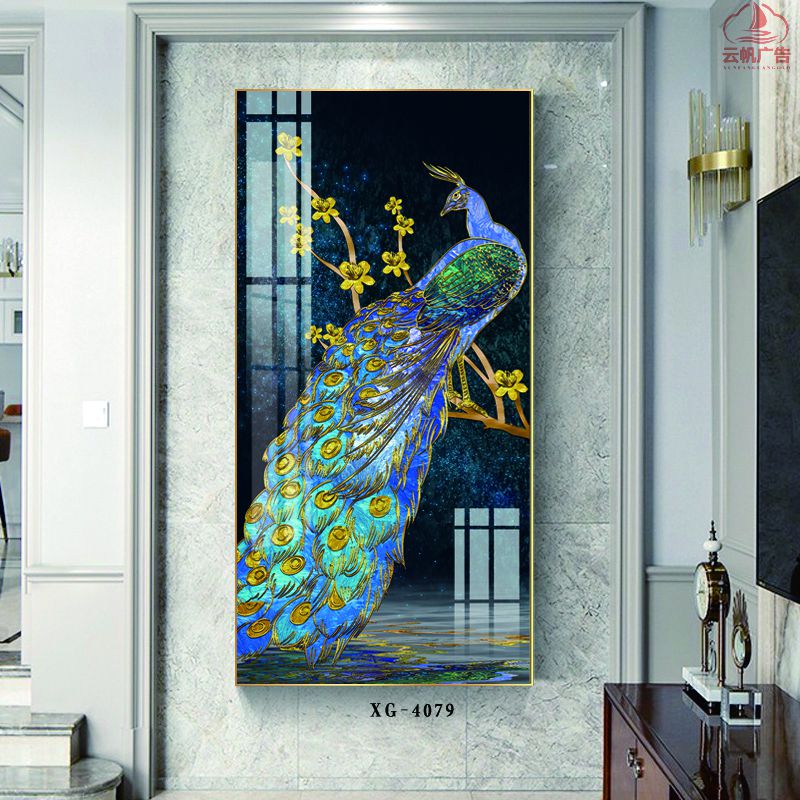 tranh tráng gương phú quý ở Quảng Trị Tranh tráng gương chim công phú quý