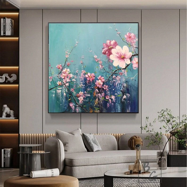Tranh canvas hoa anh đào tại quận Thanh Khê