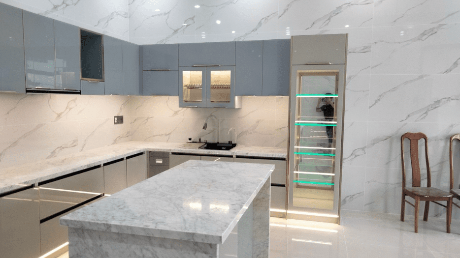 Bố trí bếp chữ l hợp phong thủy tại Sơn Trà Đà Nẵng