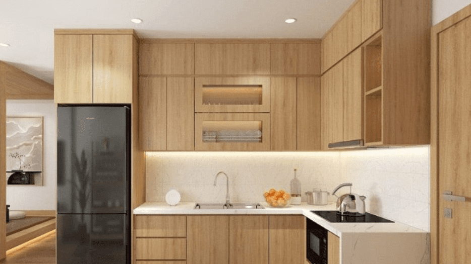 Bố trí bếp chữ l hợp phong thủy tại Sơn Trà Đà Nẵng
