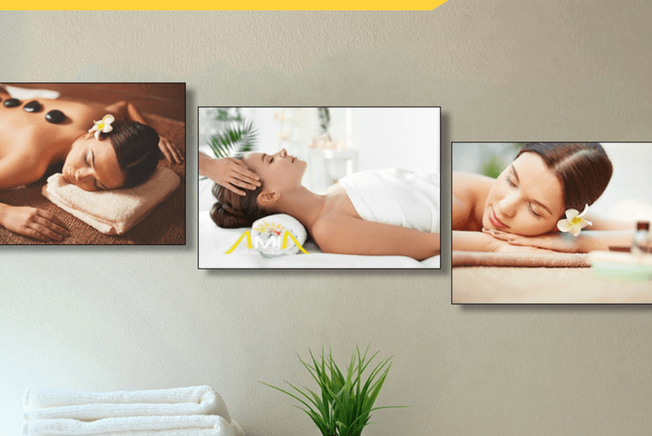 MẪU TRANH CANVAS CHO PHÒNG XÔNG HƠI TẠI ĐÀ NẴNG 2 Tranh canvas cô gái trị liệu cho phòng xông hơi tại quận Liên Chiểu
