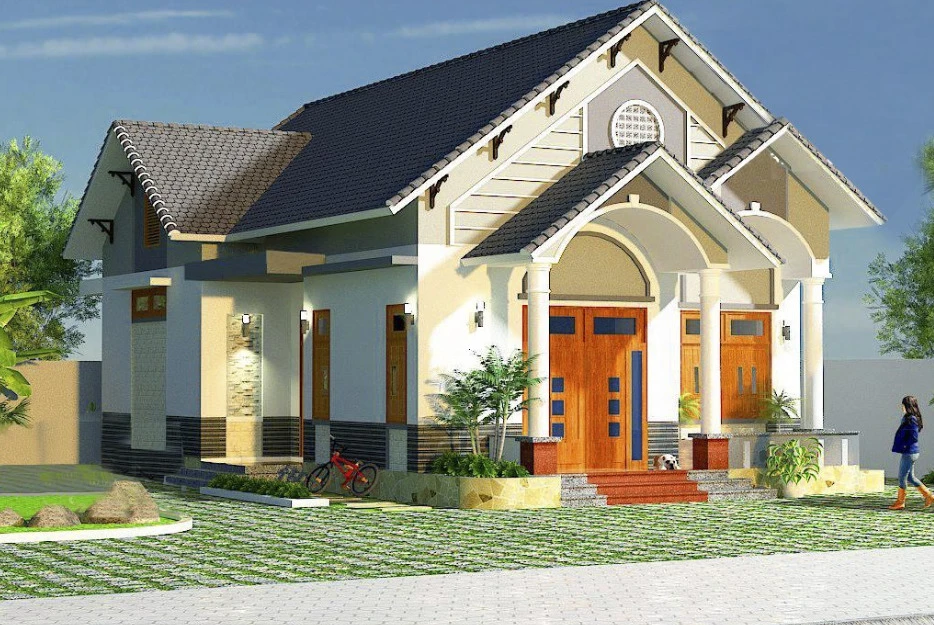 100 MẪU NHÀ THÉP TIỀN CHẾ 2 TẦNG HIỆN ĐẠI TẠI ĐÀ NẴNG 2 Nhà thép tiền chế 2 tầng hiện đại tại Đà Nẵng mái thái