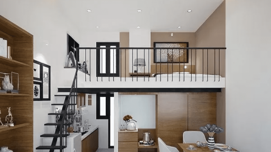 Thiết kế nhà cấp 4 gác lửng giá rẻ tại Huế