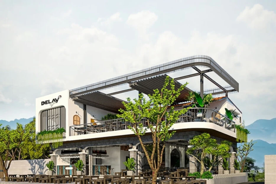 THI CÔNG THIẾT KẾ NHÀ HÀNG 2 TẦNG TẠI ĐÀ NẴNG 1 Thi công thiết kế nhà hàng 2 tầng tại Đà Nẵng