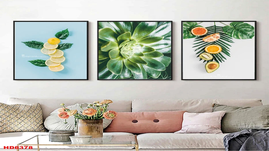 Tranh canvas tràn viền hoa lá tại quận Ngũ Hành Sơn