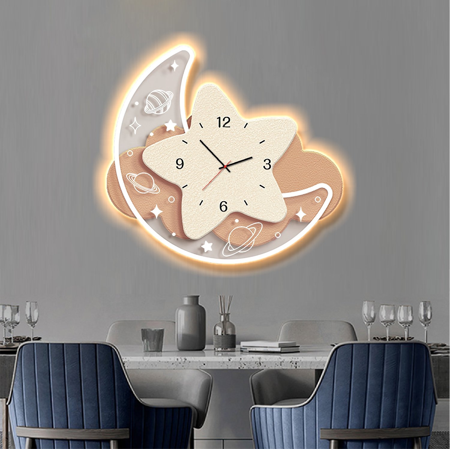 Tranh đèn led đồng hồ ngôi sao lấp lánh tại Đà Nẵng 