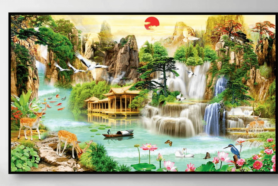 TRANH 5D TRÁNG GƯƠNG THIÊN NHIÊN TẠI ĐÀ NẴNG HOT NHẤT 4 Tranh tráng gương thiên nhiên sơn thuỷ hữu tình tại quận Ngũ Hành Sơn
