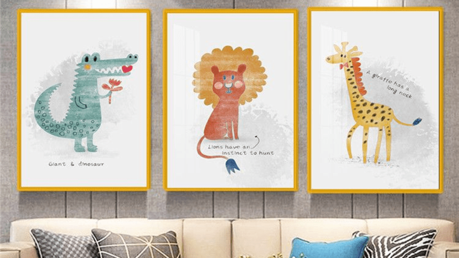 Bộ 3 Tranh Tráng Gương Treo Tường Hoạt Hình Động Vật Đáng Yêu Cute Trang Trí Phòng Trẻ Em 4 Bộ 3 Tranh Tráng Gương Treo Tường Hoạt Hình Động Vật Đáng Yêu Cute Trang Trí Phòng Trẻ Em