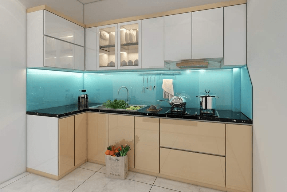 Mẫu tủ bếp gỗ MDF tại quận Thanh Khê Đà Nẵng 