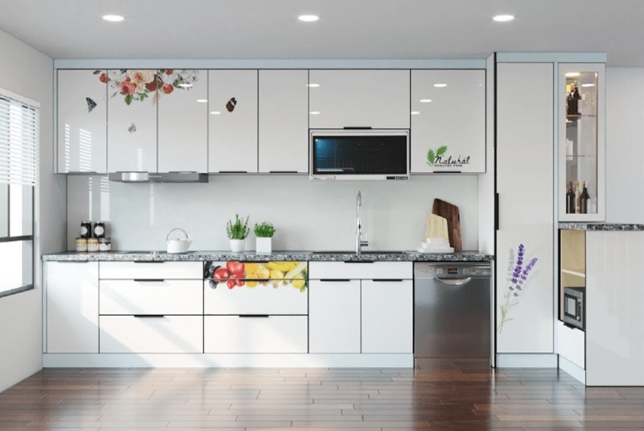 Mẫu tủ bếp nhôm cao cấp tại quận Thanh Khê Đà Nẵng
