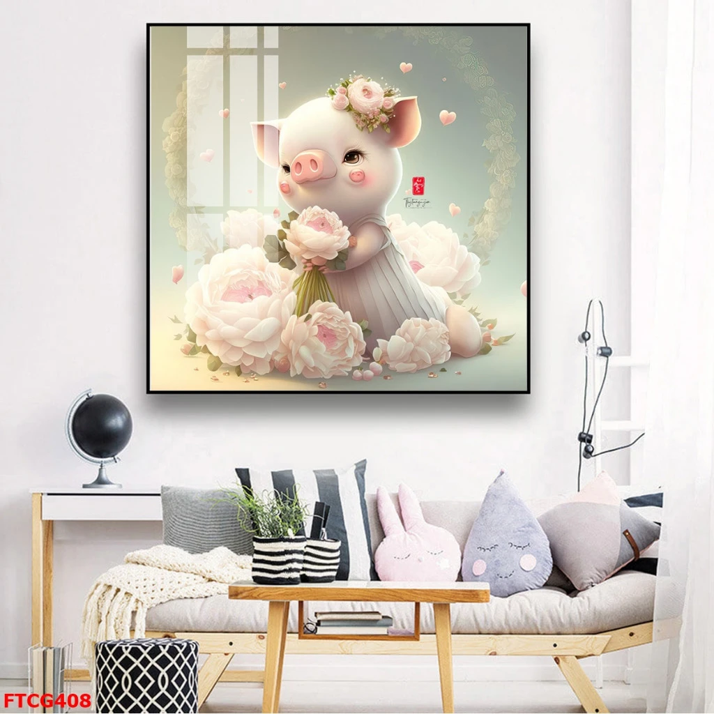 Tranh Tráng Gương 12 Con Giáp Mặc Váy (3) Tranh Tráng Gương 12 Con Giáp Mặc Váy