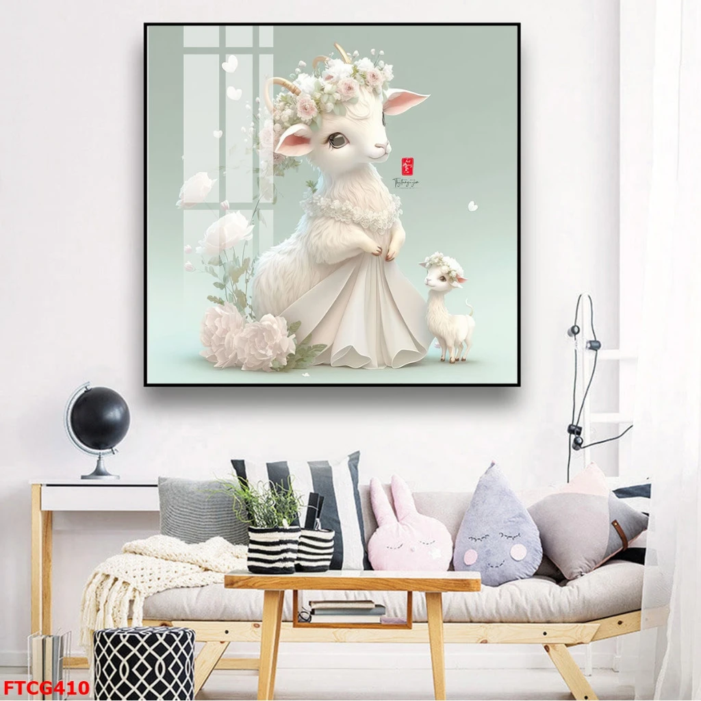 Tranh Tráng Gương 12 Con Giáp Mặc Váy (5) Tranh Tráng Gương 12 Con Giáp Mặc Váy