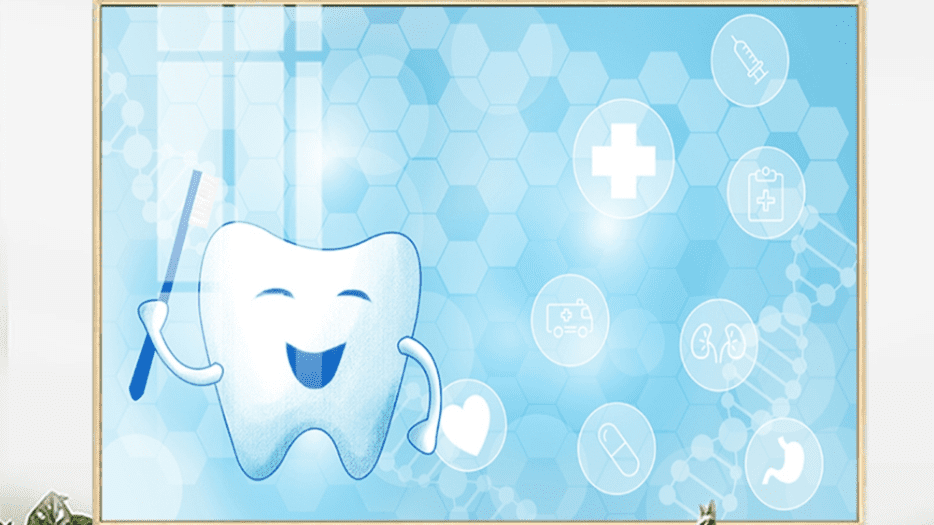 Tranh Tráng Gương Treo Tường Chủ Đề Nha Khoa Trang Trí Phòng Khám Răng