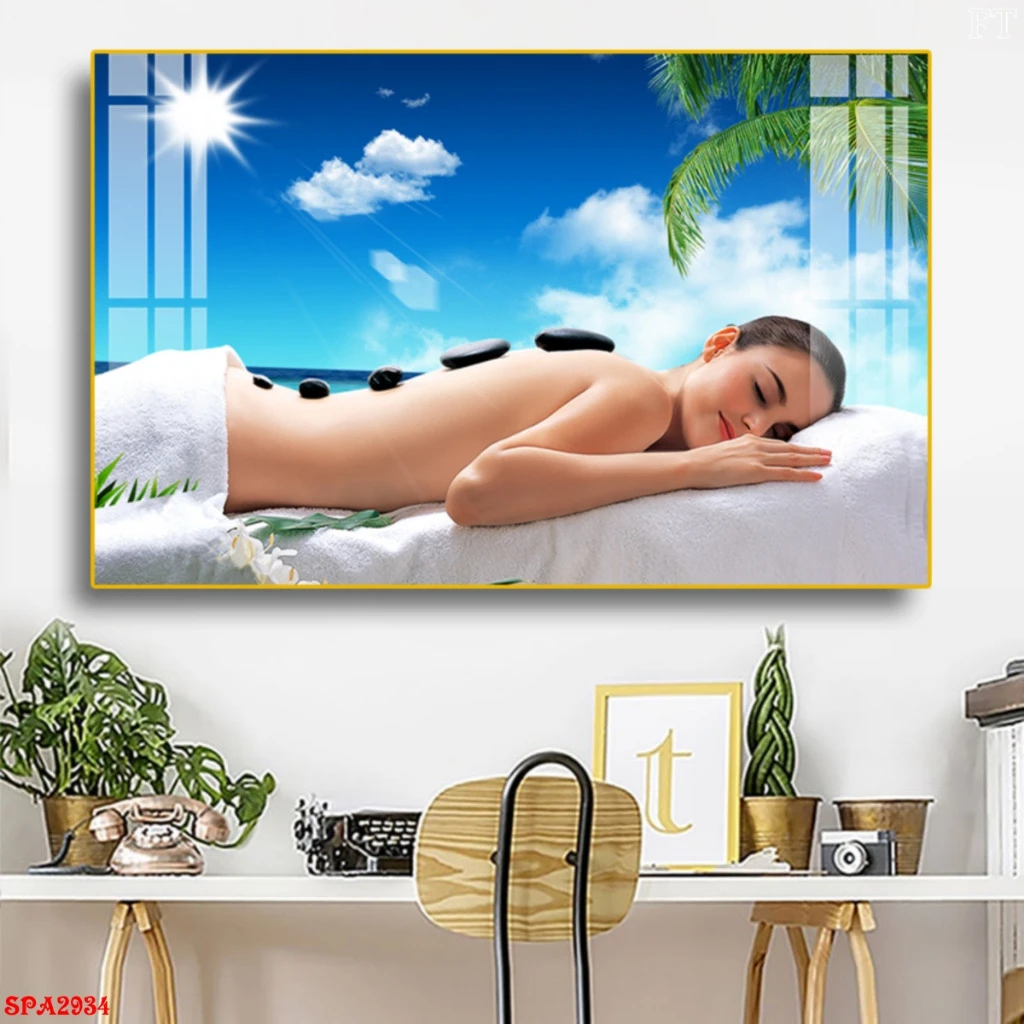 Tranh Treo Tường Tráng Gương Trang Trí Spa Thư Giãn Hiệu Quả