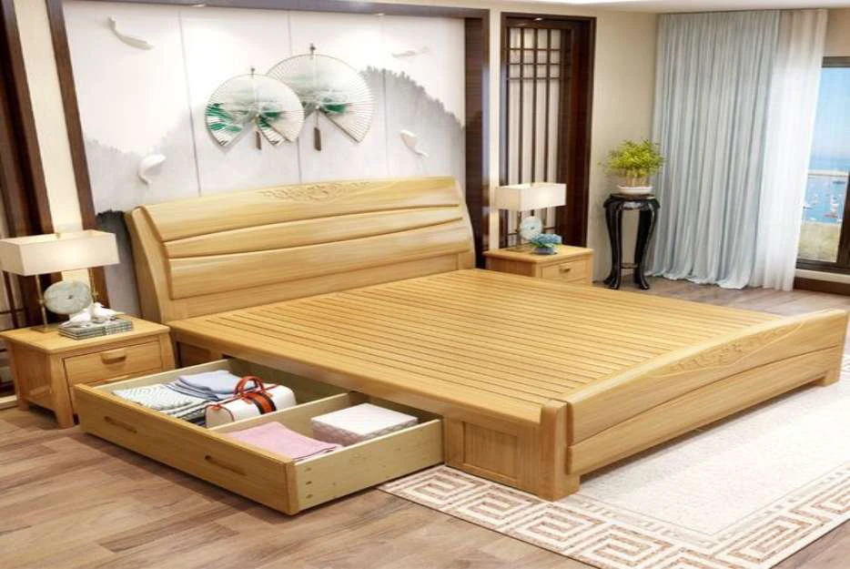 Mẫu giường gỗ đẹp hiện đại tại Sơn Trà Đà Nẵng hot nhất 2026 3 Giường gỗ đẹp hiện đại tại Sơn Trà Đà Nẵng có hộc để đồ