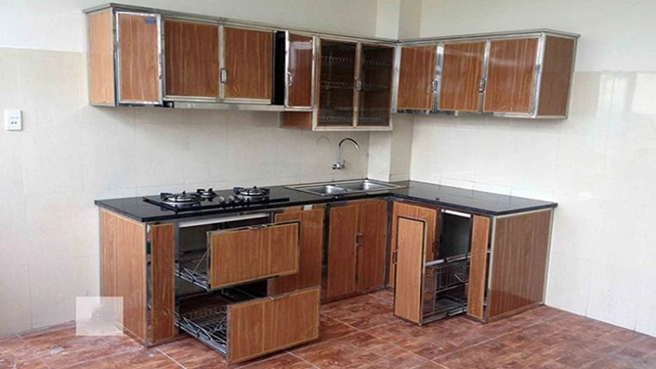 Mẫu Tủ Bếp Nhôm Giả Gỗ Tại Quận Sơn Trà Đà Nẵng 2 Đặc Điểm Của Mẫu tủ bếp nhôm giả gỗ tại quận Sơn Trà Đà Nẵng