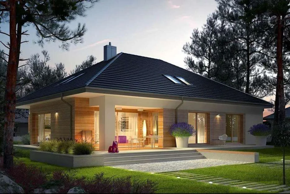  Nhà tiền chế 80m2 hiện đại