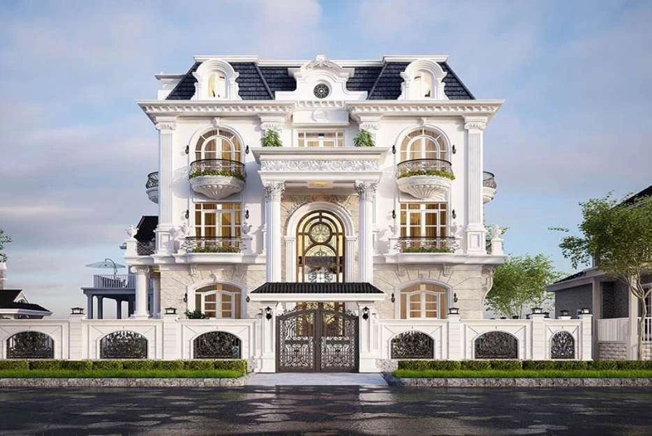 Thi công biệt thự 500m2 tại Đà Nẵng 2 Thi công biệt thự 500m2 tại Đà Nẵng cổ điển
