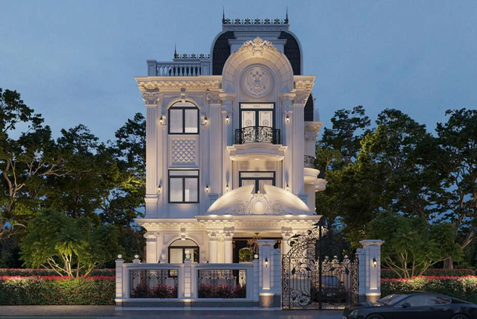Thi công biệt thự 500m2 tại Đà Nẵng 3 Thi công biệt thự 500m2 tại Đà Nẵng tân cổ điển