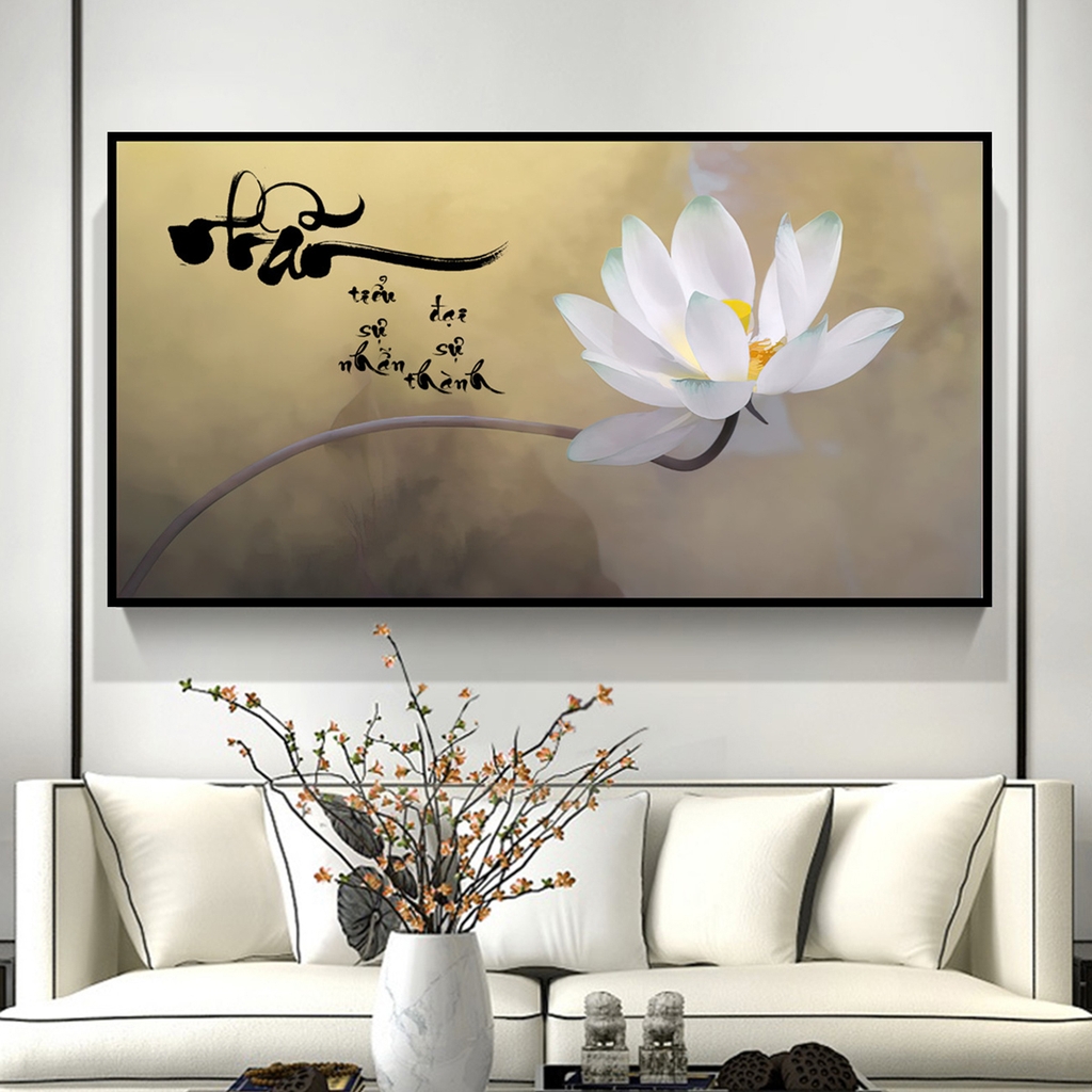 Tranh canvas hoa sen Đồng Tháp