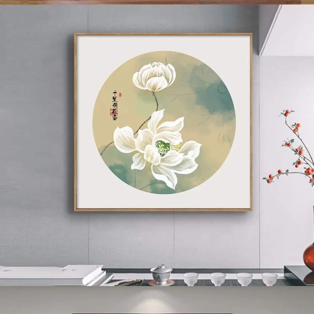 Tranh canvas hoa sen Đồng Tháp